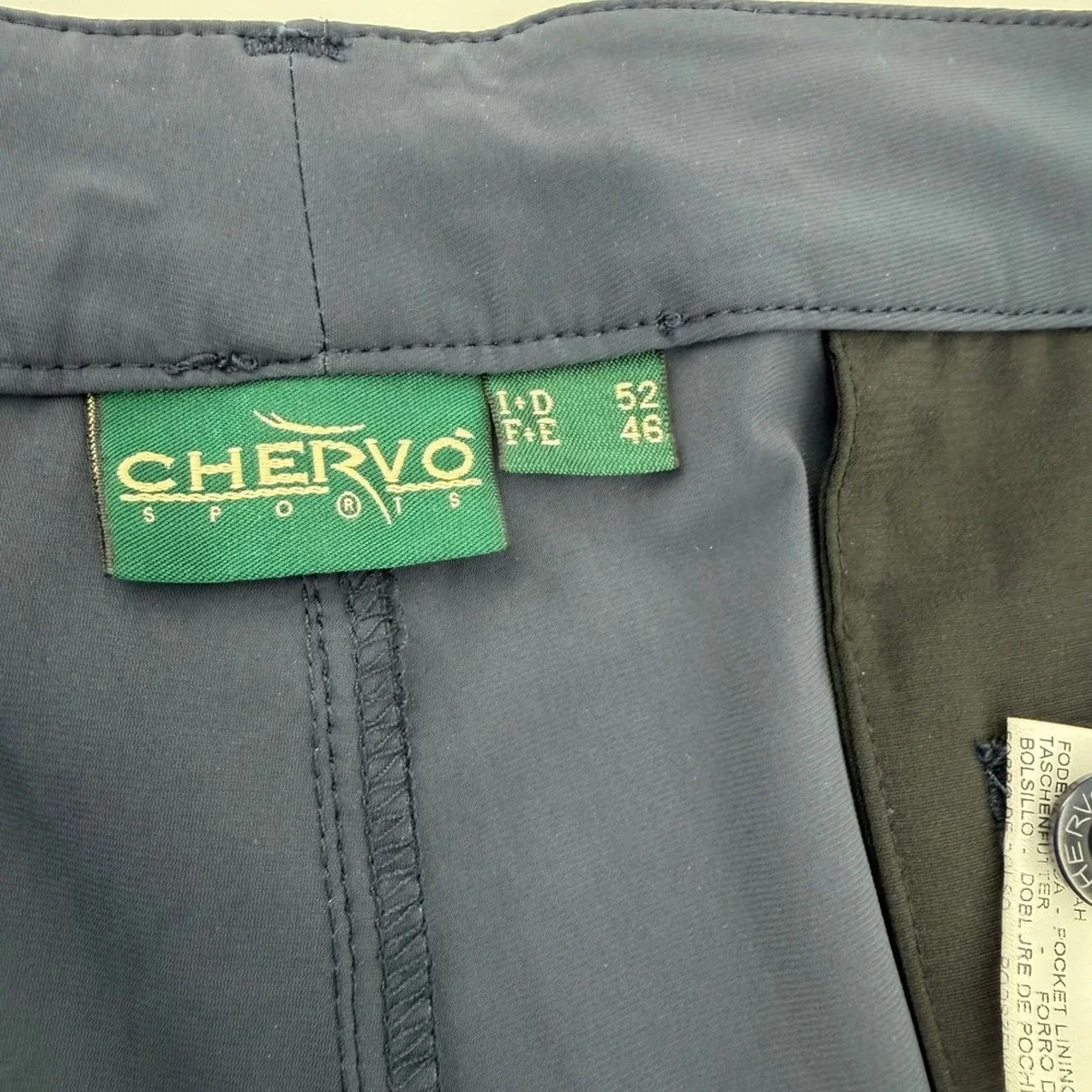 Chervo Golf Shorts Mens 36 Navy Blue Golf Tex Performance Stretch Flat Front New